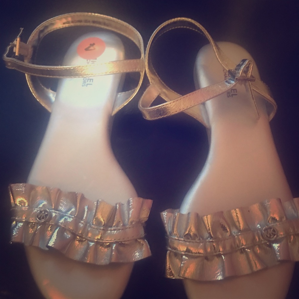 MK gray sandals
